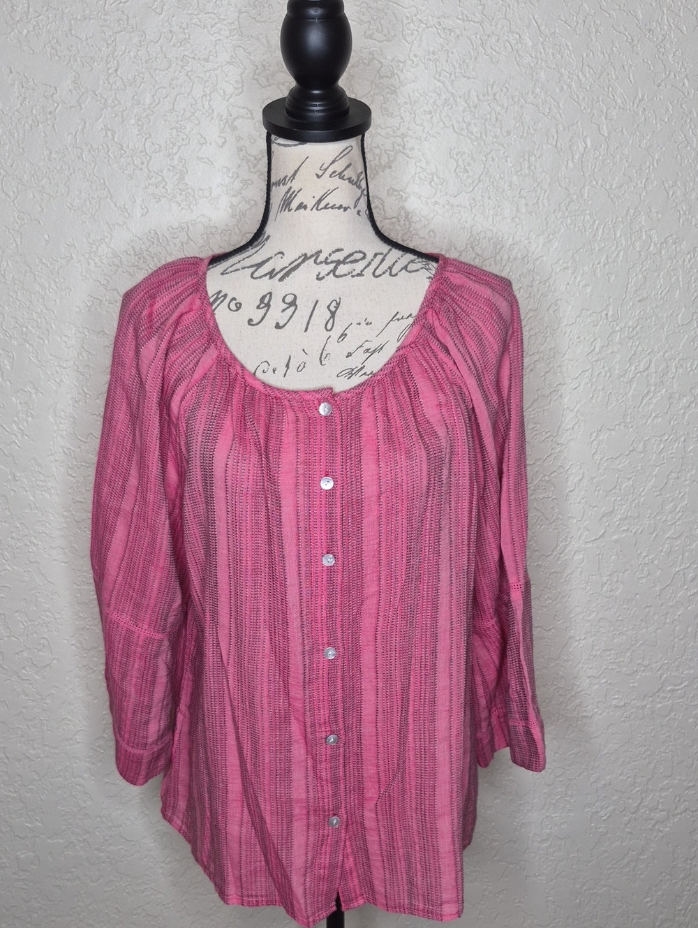Tommy‎ Bahama Boho Button Front Top Pink Size L